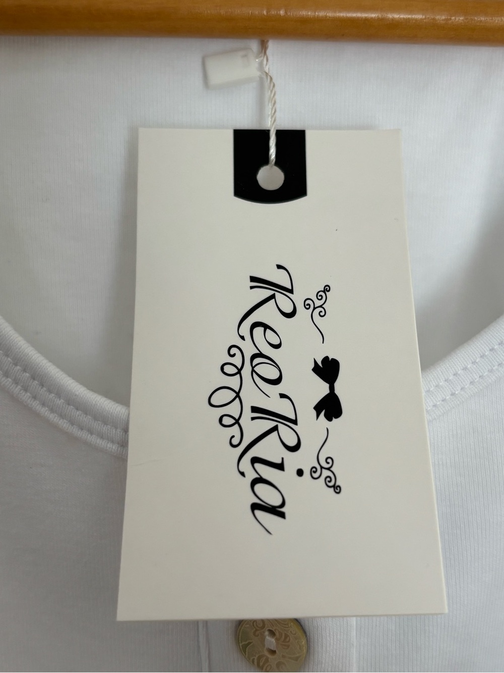 REORIA White Henley Bodysuit XL - Picture 7 of 10
